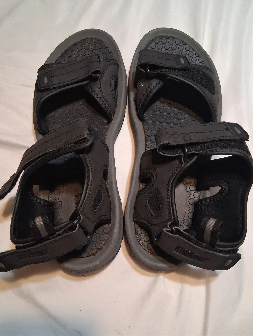 Khombu Barracuda Black Sport Hiking Sandals Water Shoes Men's Size 10M Trail